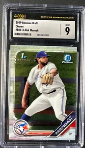 2019 Bowman Draft Chrome Sky Blue Alek Manoah #BDC-3 CSG 9 Mint - Picture 1 of 2