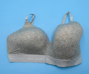 Victorias Secret Bra 38DD Gray Wear Everywhere Wireless Lightly Lined Lingerie - Picture 1 of 8