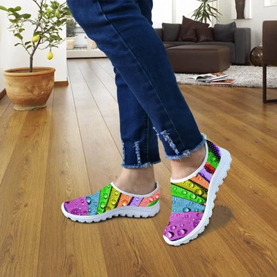 Damas Colorido Malla Zapatos para Correr Suave Transpirable Deportes Senderismo Zapatos Tenis Foto 1 de 4