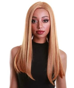 LUXLUXE Ami Straight 17 Inch Long 4X4 Women's Lace Front Wig,Strawberry Blonde - Picture 1 of 7
