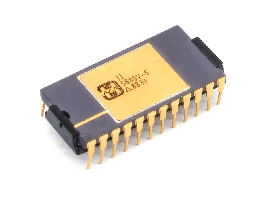 Digital/Analog Converter HI1 5680V-5 Gold Harris D/A Wandler 12-Bit IC CDIP-24 - Image 1 of 1