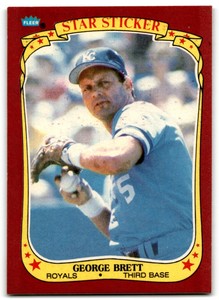 1986 Fleer Star Stickers George Brett Kansas City Royals #11