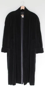Vintage JS Collections Black Velvet Whimsigoth Opera Coat Duster, Size L Large - Bild 1 von 10