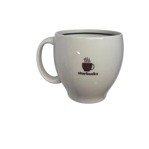 Starbucks 2004 Abbey Coffee Mug Brown Steaming Mug Ceramic White Tea Cup Vintage - Picture 1 of 11