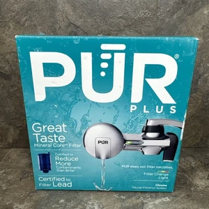PUR PLUS Water Faucet Mount Filtration System PFM300V - Silver Matte, Horizontal - Picture 1 of 6