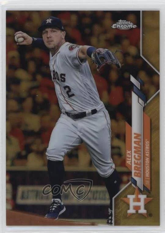 2020 Topps Chrome Gold Refractor /50 Alex Bregman #102 - Image 1 of 2