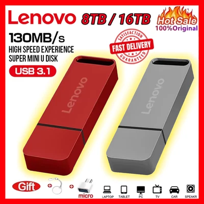 USB Flash Drives USB 3.0 / 16TB 8TB 4TB Metal Pen Drive OTG High Speed Pendrive - Image 1 of 4