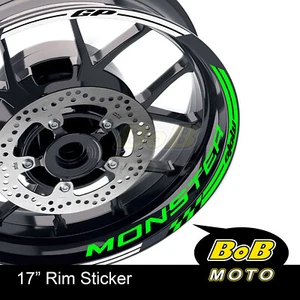 17" Rim Aqua Wheel Decals Stickers For Ducati MONSTER 821 2015-2016 15 16 - Foto 1 di 21