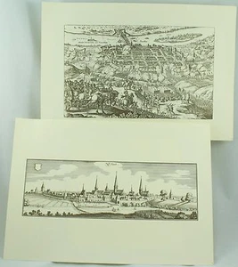 Lote impreso artístico mapa urbano alemán de colección Francofurtum Viadrum Frankfurt - Imagen 1 de 12