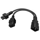 3 Terminals IEC320-C20 to C5+C19 Power Cable Male to Female Cord Extender Wire