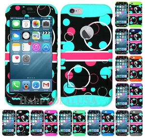 For Apple iPhone 6/6S KoolKase Hybrid Silicone Cover Case - Bubble Circle 89 - Picture 1 of 13