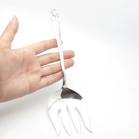 925 Sterling Silver Antique Spring Glory International Floral Serving Fork Cover
