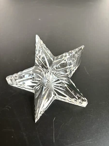 Waterford Clear Cut Crystal Star Shaped Slanted Paperweight - Picture 1 of 8