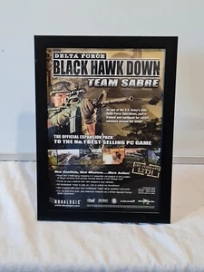 "Delat Force Black Hawk Down 2004 PC ENMARCADO ANUNCIO PÓSTER DE JUEGO A4 8X12" - Imagen 1 de 2