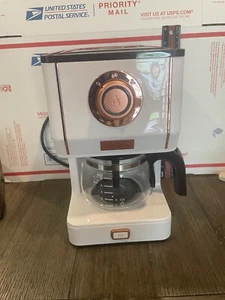 Amaste 25oz Retro Drip Coffee Maker | Elegant White Rose Gold - Picture 1 of 7
