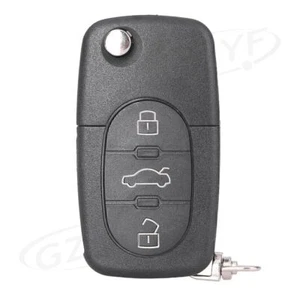 3-Button Remote Control Key Fob Shell Cover Case Fit Audi A2 A3 A4 A6 A8 TT Car - Foto 1 di 11