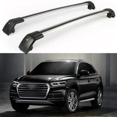 Barra transversal de techo bloqueable 2 piezas para Audi Q5 2009-2018 astilla Foto 1 de 4