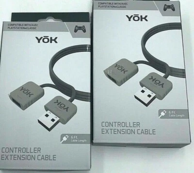 2 PACK YOK 6 Ft Controller Extension Cable Cord New Sealed  - Image 1 of 3
