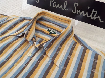 PAUL SMITH Mens Shirt 🌍 Size M (CHEST 42") 🌎 RRP £95+📮 FLORAL AND STRIPES - image 1 of 4
