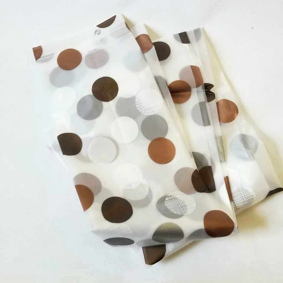 Cortina de Ducha iDesign Gilly Dot PEVA Metálica Lunares Nueva Semi Opaca 72" L Foto 1 de 4