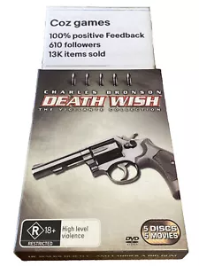 Charles Bronson - Death Wish 1-5 UNCUT - The Vigilante Collection DVD Region 4 - Picture 1 of 18
