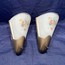 Pair of mid century slip shade sconces Newly Rewired Rare 57A