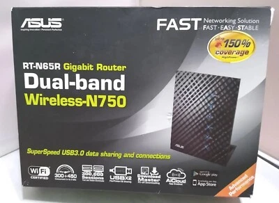 Asus RT-N65R Dual-Band Wireless-N Gigabit Router 4-Port Ethernet  - Image 1 of 4