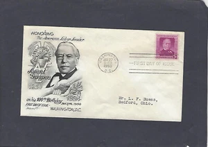 #988 3c SAMUEL GOMPERS FDC WASHINGTON,DC JAN 27-1950 SMARTCRAFT CACHET - Picture 1 of 1