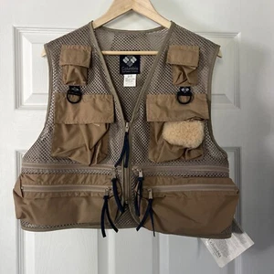 Vintage Columbia The Henry's Fork II Fishing Vest Khaki Canvas Cargo Size Medium - Picture 1 of 20