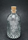 Clear Hobnail Vintage Style Glass Round Apothecary Jar with Cork Height = 5.5 in