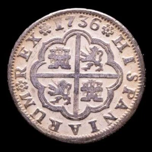 *Lucernae* Felipe V (1700-1746) 2 Reales Shield (20029) Sevilla 1736 - P.A. - Picture 1 of 3