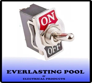 Silver Toggle Switch 2 Pin On / Off 15A 125VAC / 10A 250VAC Quality Electrical - Picture 1 of 6