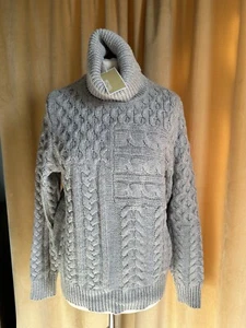 Michael Kors Grey Knitted Turtleneck Jumper With Merino Wool size S fits 8/10 - Picture 1 of 16