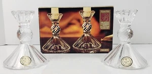 Ballerina 4” Candlesticks 24% Lead Crystal Excellent Taper Candle Holder - Picture 1 of 15