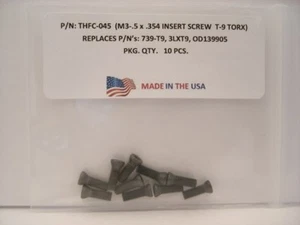 10 Pieces THFC-045 Spade Drill Lock Screw: 739-T9 .. 3LXT9 .. OD139905 - Picture 1 of 1