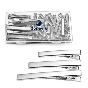 45Pcs Metal Hair Accessories Set: Alligator Hair Clips for Bow Making, 3 Size... - Picture 1 of 6