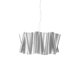 Sospensione Moderna Folio Polilux ® Argento E Metallo Cromo 1 Luce E27 D60Cm - Foto 1 di 2