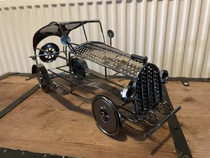 Wine Bottle Holder Classic Car - Metal Sculpture - Wine Bottle Car - Picture 1 of 12