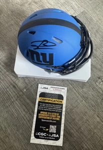 Russell Wilson Signed New York Giants Rave Football Mini Helmet JSA COA Auto - Picture 1 of 2