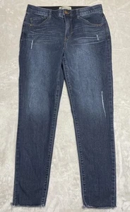Pantalones de mezclilla azul ligeramente desgastados con dobladillo crudo Democracy Jeans para mujer 10 Ab Technology - Imagen 1 de 11