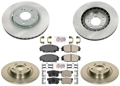 AME Improved Premium Disc Brake Rotors Pads for Honda S2000 2000-2009 - Image 1 of 4