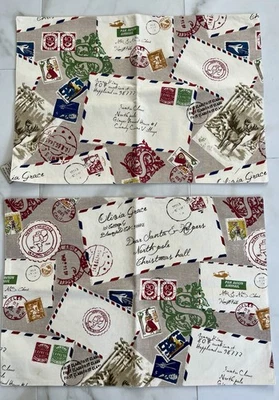 POTTERY BARN Fabric Christmas Placemats Set Of 2 NWT - Image 1 of 3