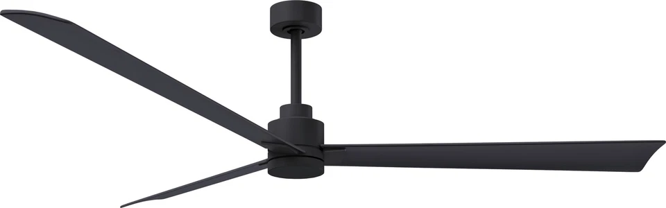 Matthews AK-BK-BK-72 Alessandra 72" Outdoor Ceiling Fan with Remote, Matte Black - Image 1 of 1