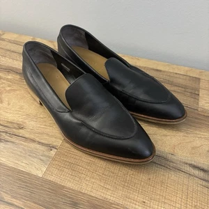 Everlane The Modern spitz zulaufende Leder-Loafer schwarz flach adrette klassische Damen 9 - Bild 1 von 11