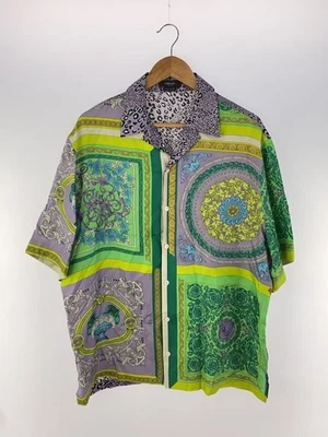 Camisa Versace Hombre Manga Seda Púrpura Multicolor Estampado Leopardo Talla 42 Largo 78cm Foto 1 de 4