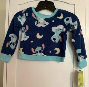 Disney Girls’ XS (4/5) LILO & Stitch Pajama Top - Blue & New w/Tags - Picture 1 of 4