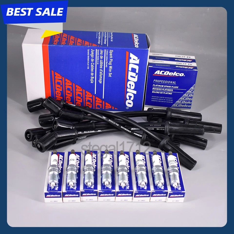 8pcs 9748HH Wires & 41-962 19299585 Spark Plugs OEM For Chevrolet 4.8L 5.3L 6.0L - Image 1 of 4