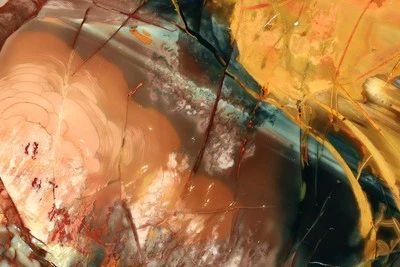 Morrisonite Picture Jasper Oregon Orbicular Old Stock Jasper Slab Polished - Image 1 of 2