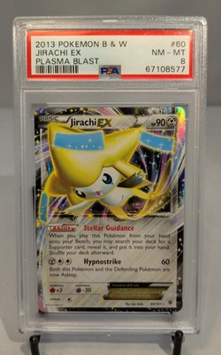 Jirachi EX ULTRA RARE 60/101 Black and White Plasma Blast 2013 PSA 8 - Image 1 of 4