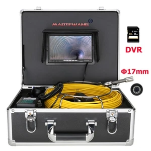 17mm Drain Sewer Pipe Inspection Camera DVR 8GB Video Endoscope 7" LCD Monitor - Picture 1 of 23
